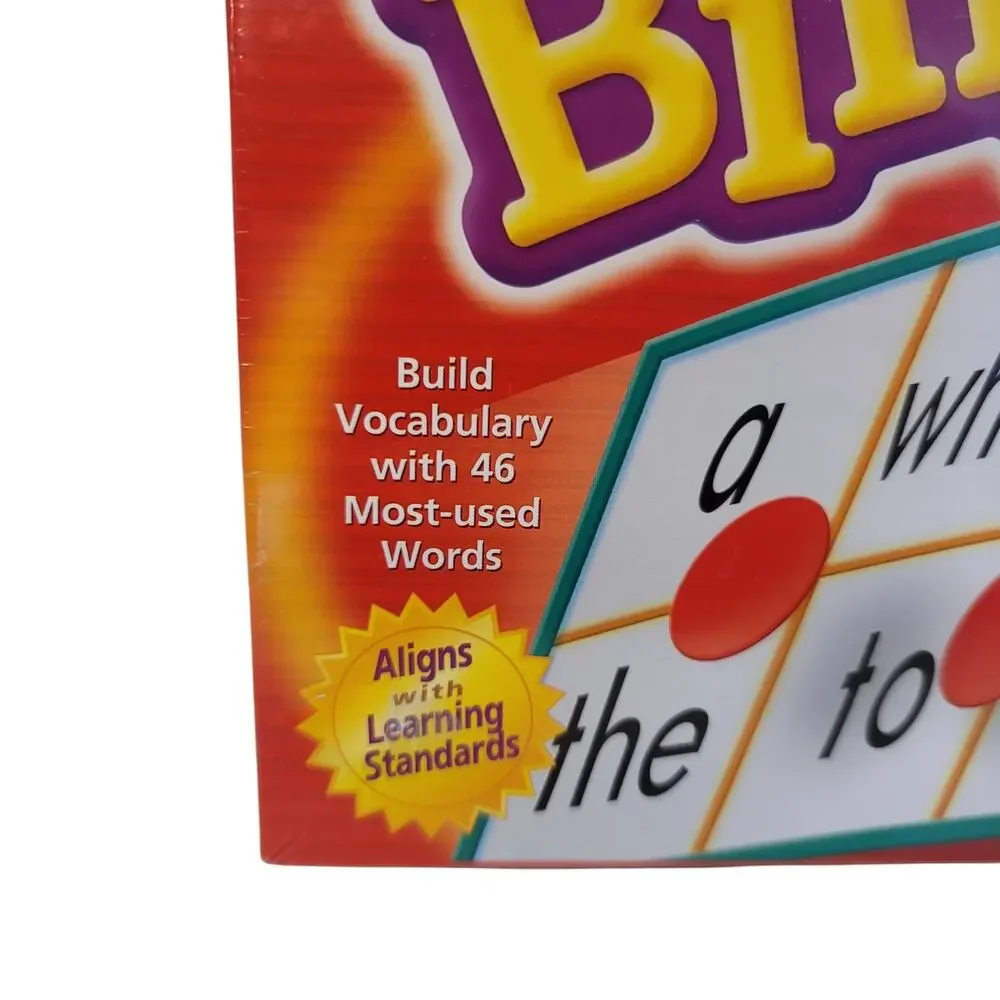 Sight Words Level 1 Bingo Game Homeschool Learning to Read NEW